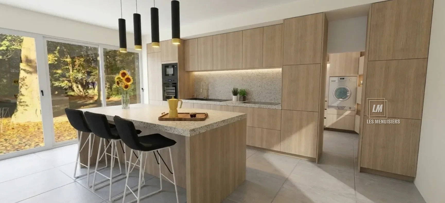 Meuble de cuisine en conception 3D
